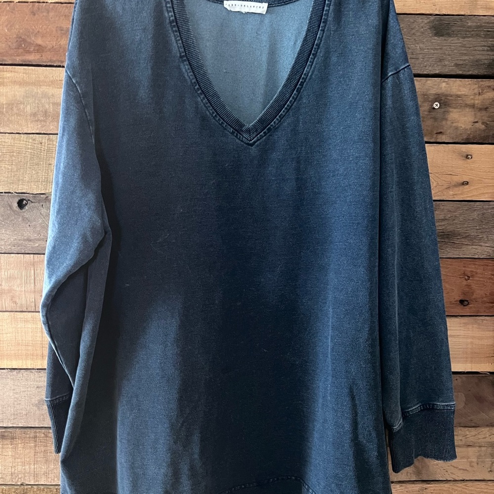 Denim Blue color V-Neck pullover